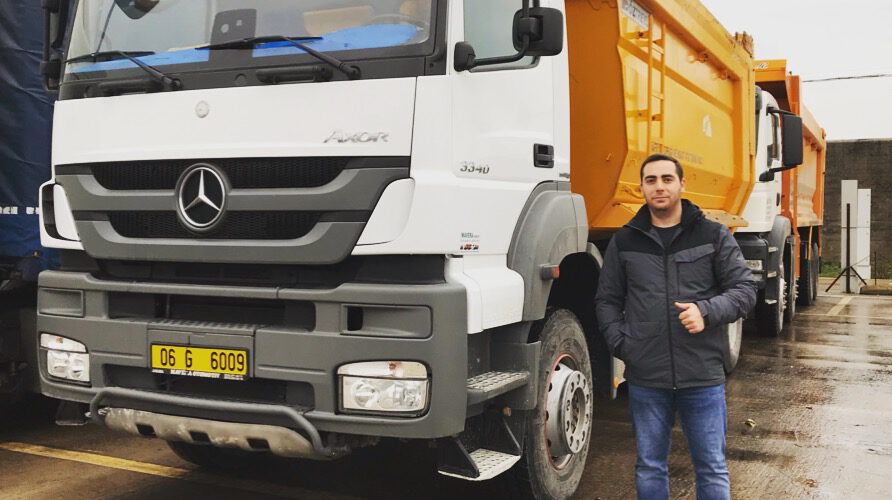 We sent Mercedes-Benz 33.40 and MAN 41.400 trucks to Kiev/Ukraine