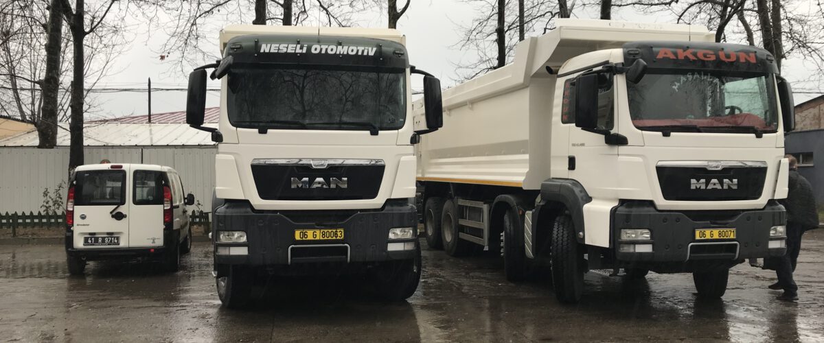 Two MAN 41.400 Trucks were sent to Ukraine by our company